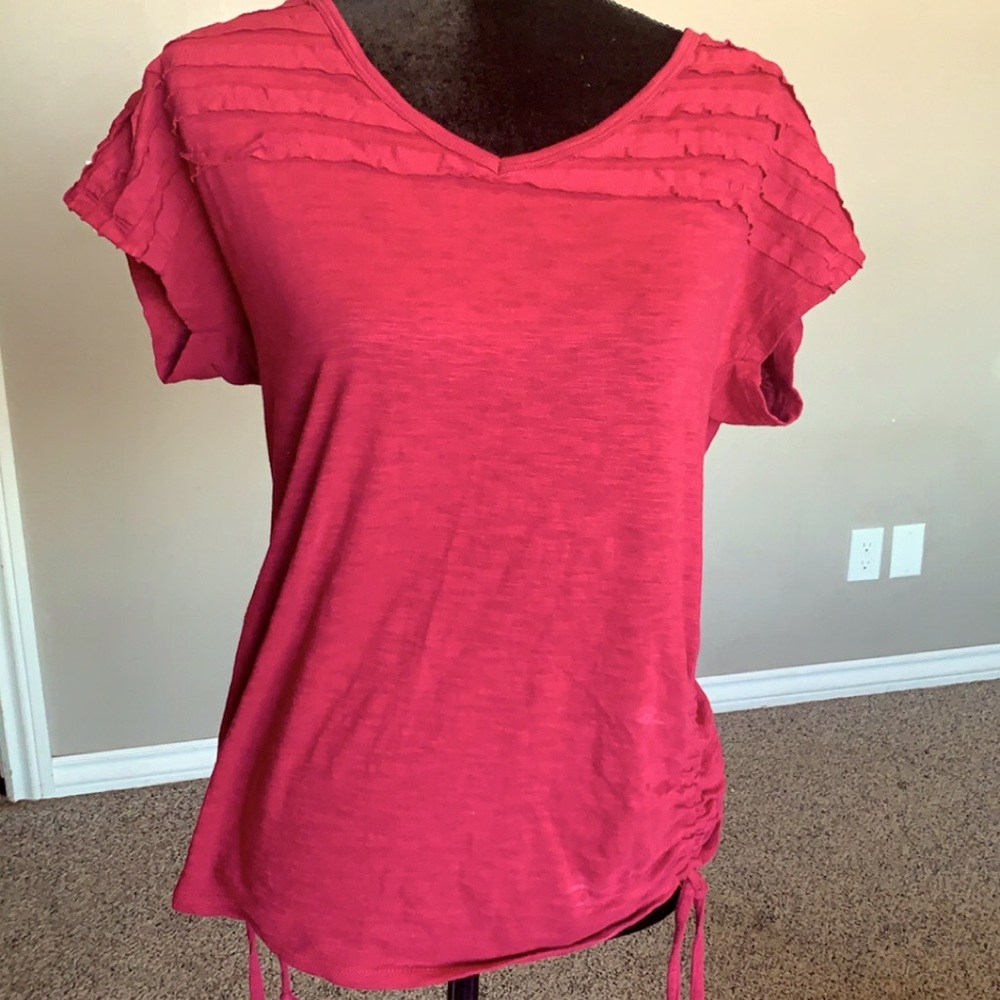 Dark cardinal/ burgundy red shirt